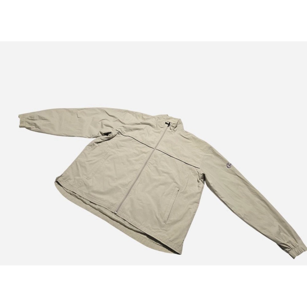 Page & Tuttle Cream lightweight Crown Royal windbreaker Men's jacket‎ - Large